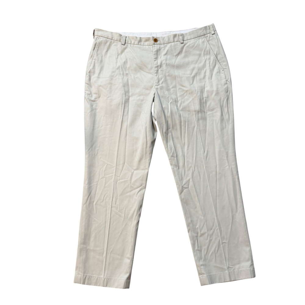 Brooks Brothers Clark Fit Chinos Mens 42x30 Khaki Tan Supima Cotton Stretch Pant